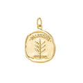 Gold Palestine coin charm.